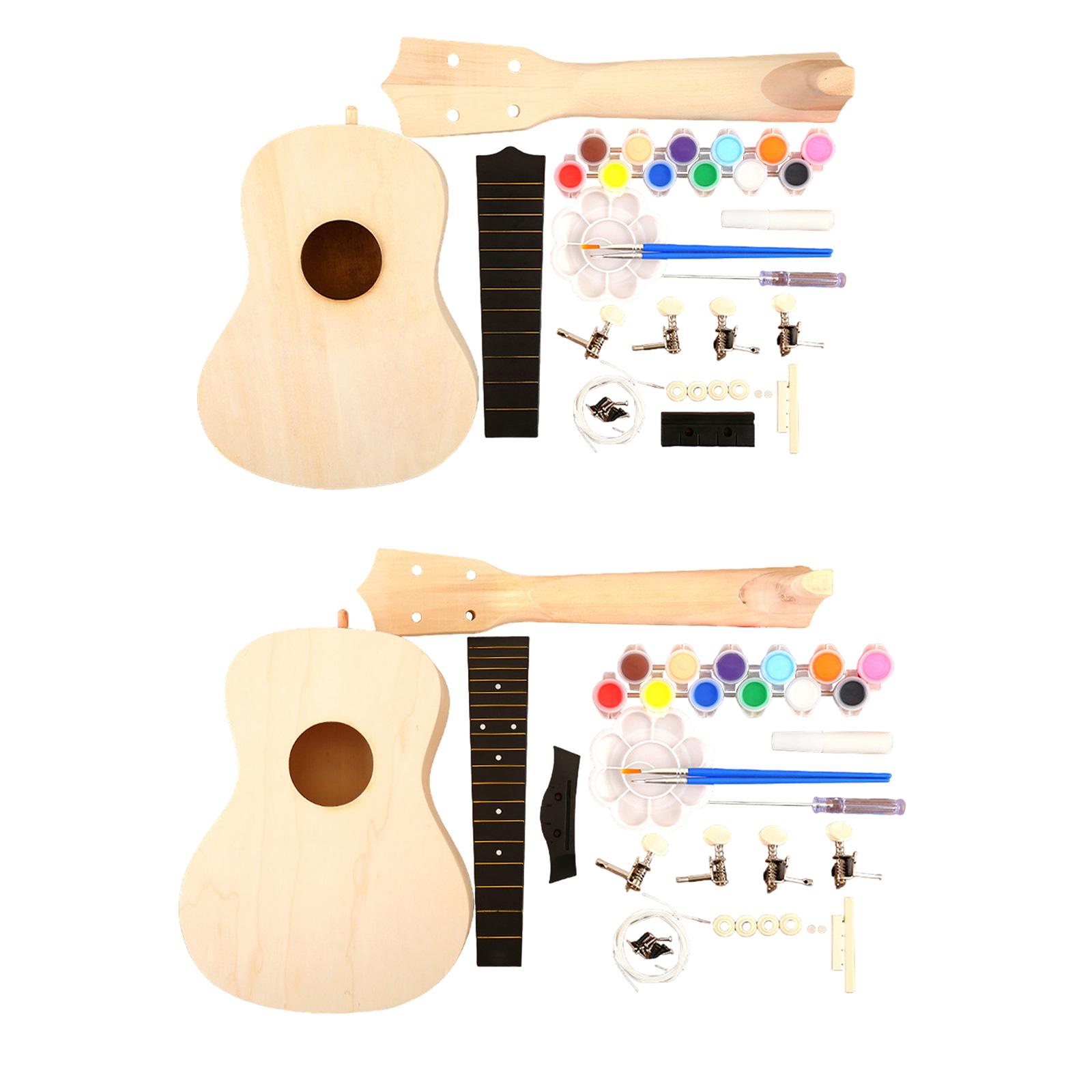 Ukulele Beginner Kit - Ukulele DIY Kits Handwork Artesanato Iniciantes