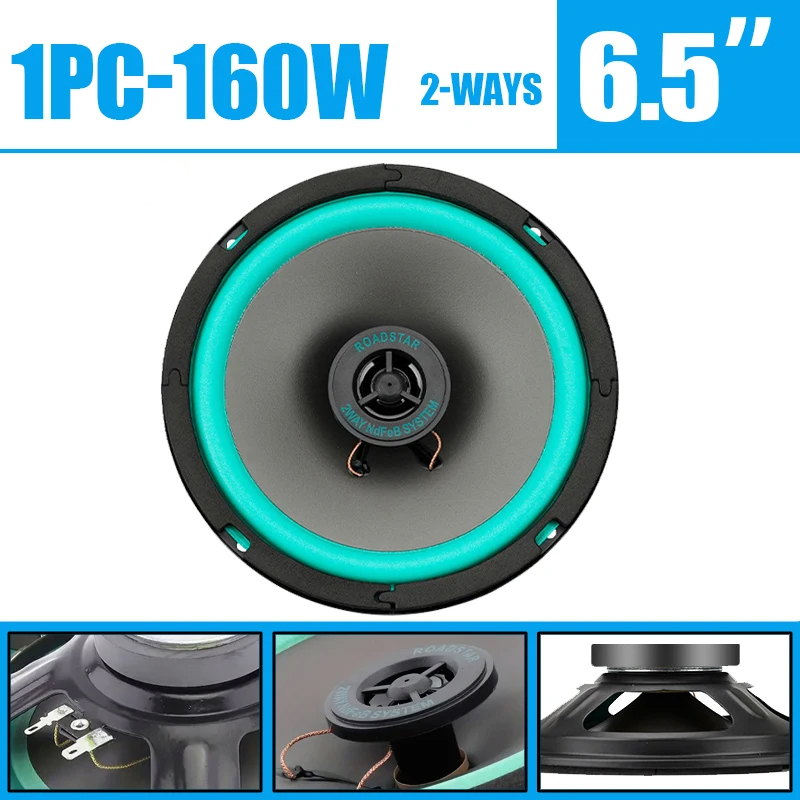 Audio Universal Music - 1pc 160w 6.5 Polegada alto-falantes coaxiais