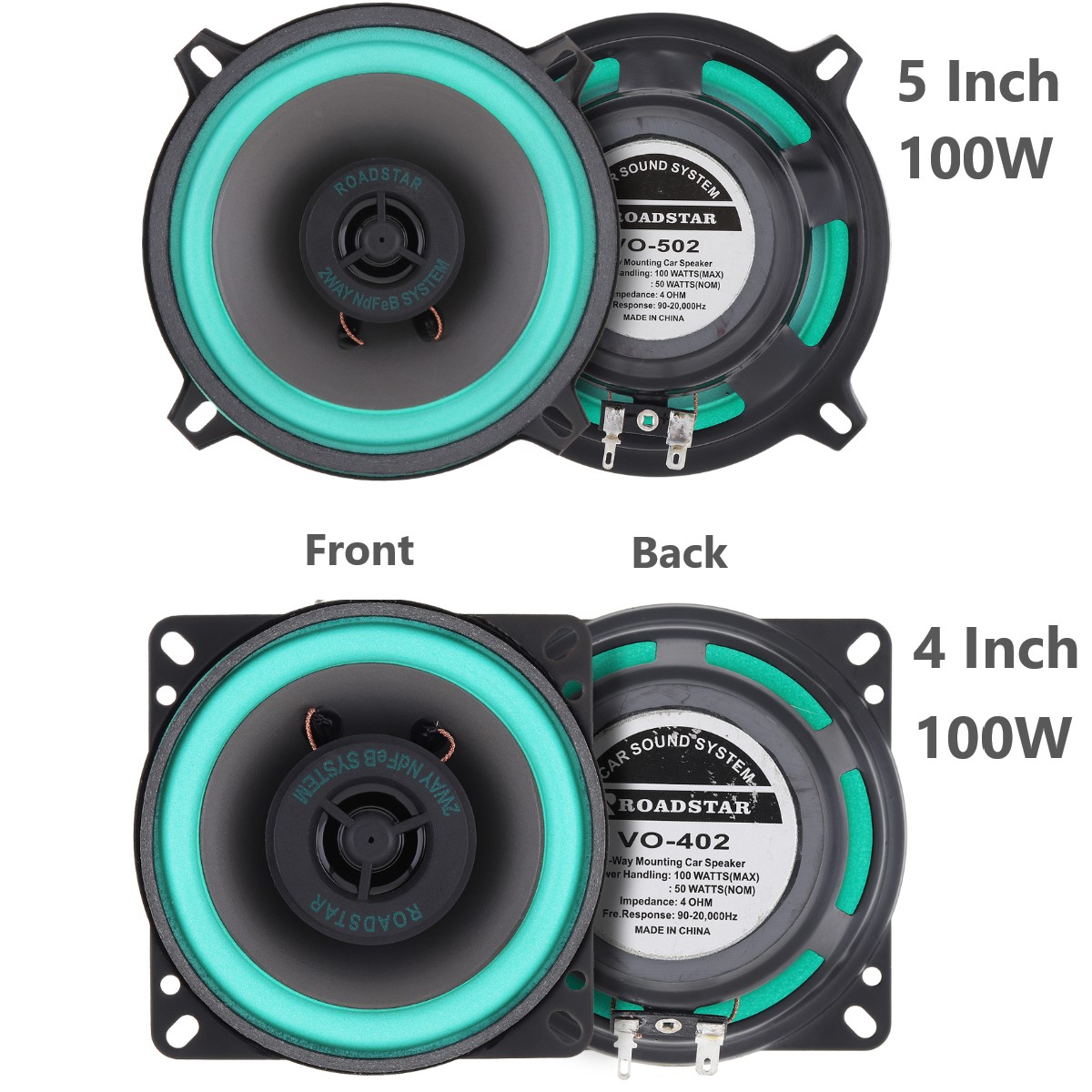 Audio Universal Music - 4 Polegada/5 Polegada 100w carro alto-falantes