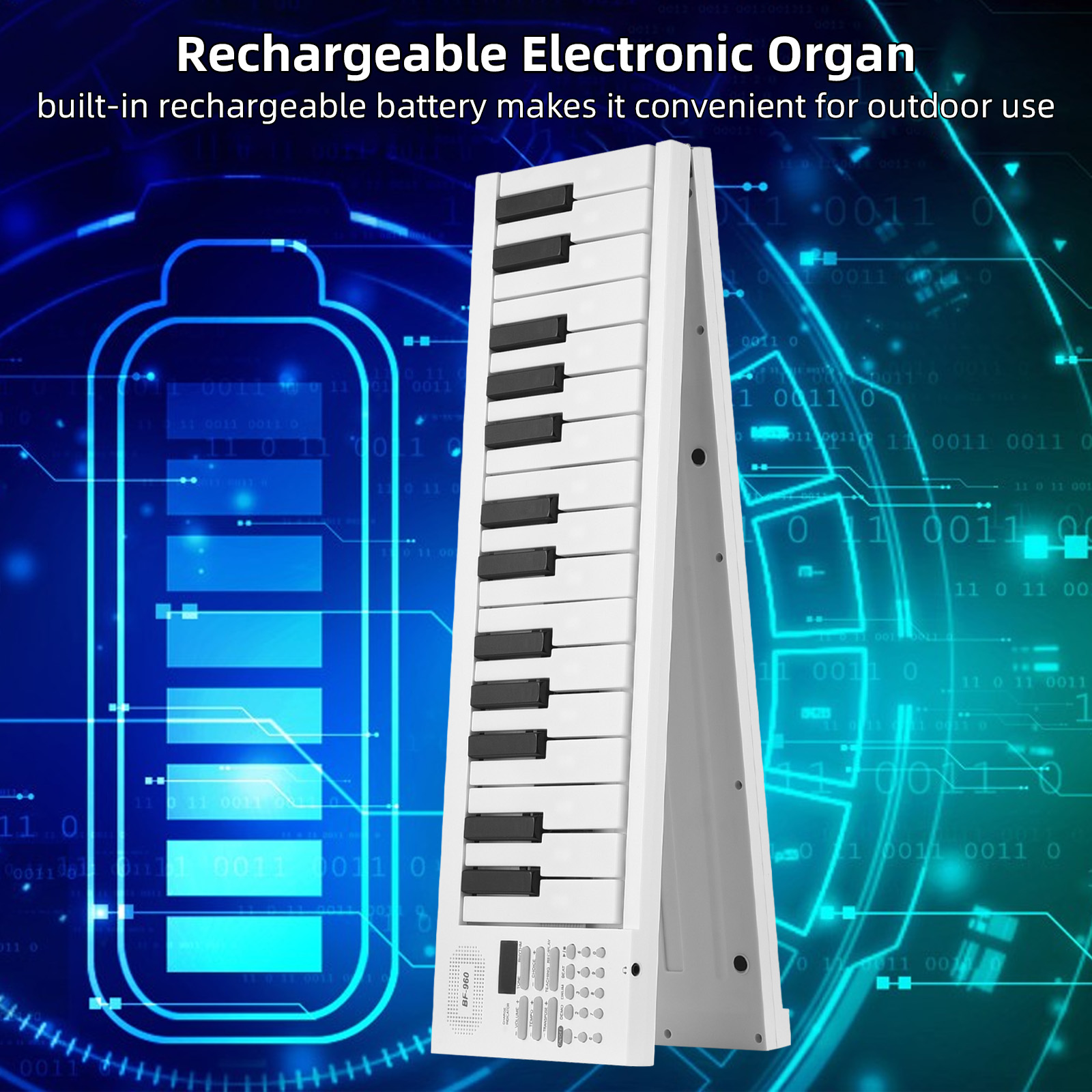 Teclado de piano eletrônico mu - Keyboard Piano 61 Key avaliação e preço