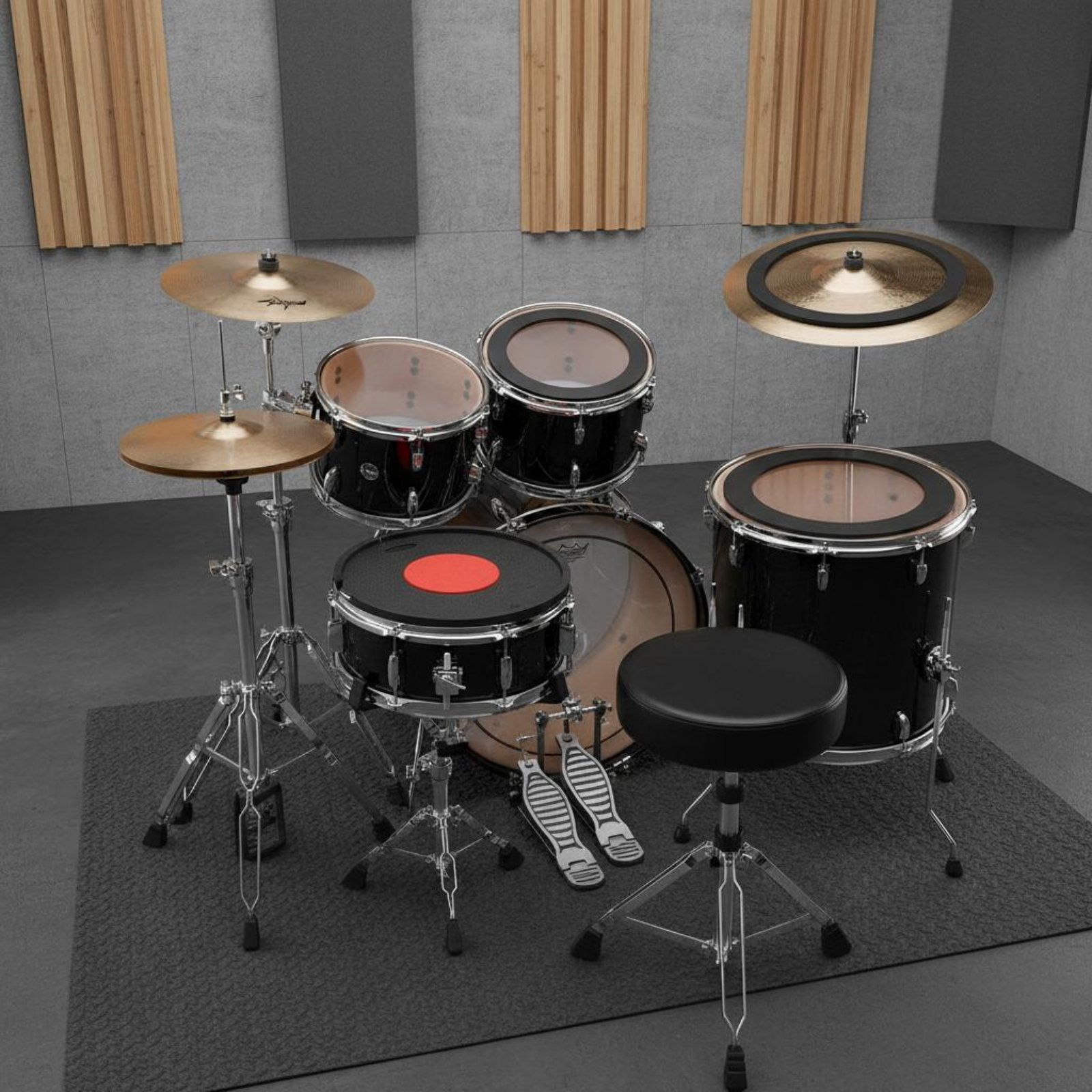 Conjunto de Abafadores de Borr - Drum Practice Pad avaliação e preço