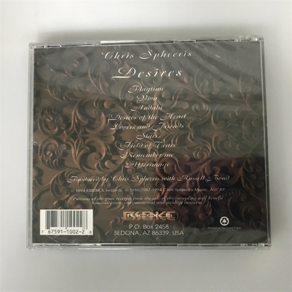 CD 'Desires' de Chris Spheeris - Audio Musically avaliação e preço