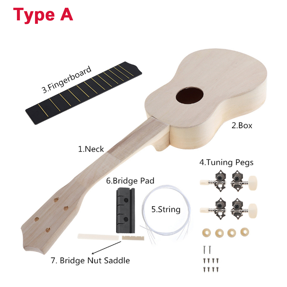 Diy ukulele 21 Polegada kit ce - Ukulele Beginner Kit avaliação e preço