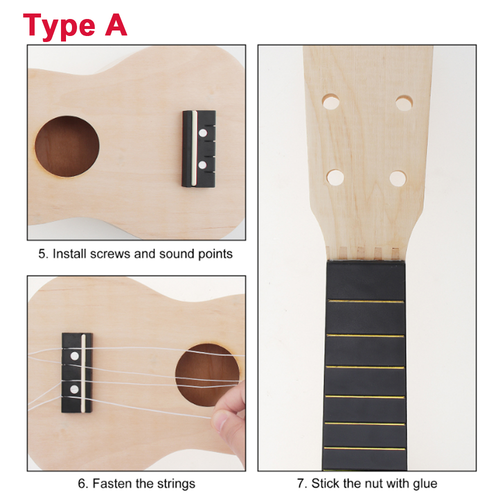 Diy ukulele 21 Polegada kit ce - Ukulele Beginner Kit avaliação e preço